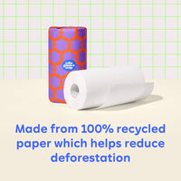 Forest-Friendly 100% Recycled Kitchen Roll | 120 Sheets Per Roll