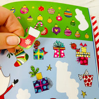 Christmas Sticker Scene Book – Festive Colouring & Foiled Stickers