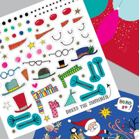 Christmas Sticker Scene Book – Festive Colouring & Foiled Stickers