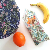 Beeswax Food Wraps Classic Set of 2 Large | Botanical Design