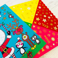 Christmas Sticker Scene Book – Festive Colouring & Foiled Stickers