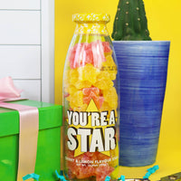 You're a Star Sweet Bottle – Fizzy Lemon & Cherry Gummy Gift - Short Dated, Reduced To Clear