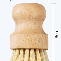 Bamboo Plastic Free Kitchen Dish Brush, Eco Friendly Washing Brush With Sisal Bristles