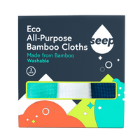 Plastic-Free Bamboo Cleaning Cloths 3-Pack | Reusable All-Purpose Cloths