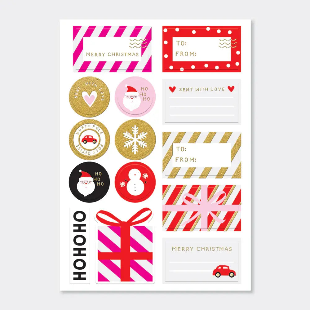 Christmas Gift Labels – Pack of 4 Sheets by Rachel Ellen Designs
