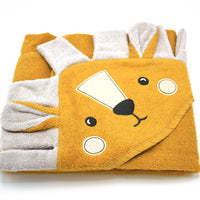 Animal Hooded Baby Towels – Organic Cotton (Fox, Lion, Rabbit Designs)