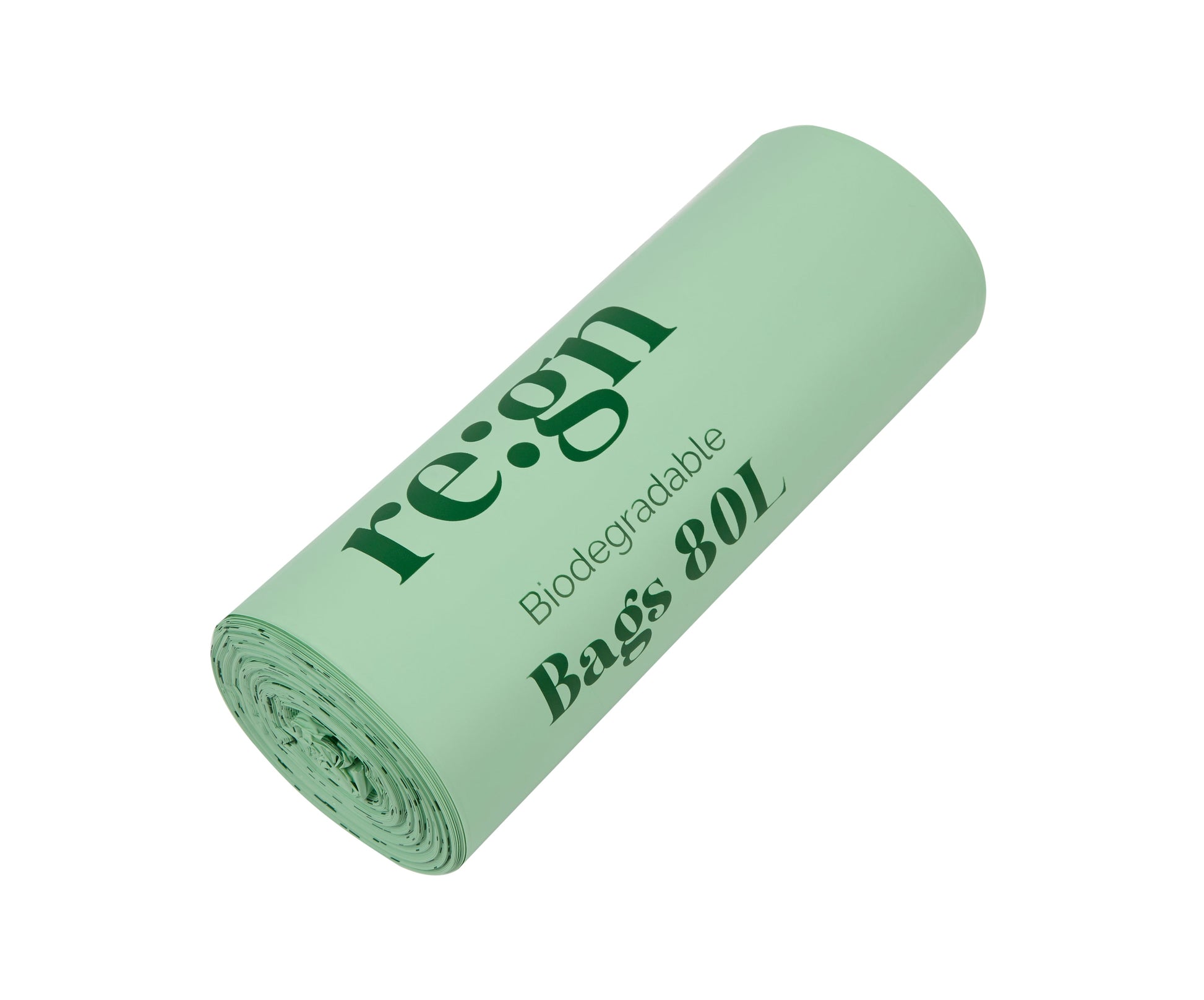80L Biodegradable Eco Friendly Bin Bags, Eco Waste Disposal - 20 Pack - REGN