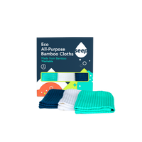 Plastic-Free Bamboo Cleaning Cloths 3-Pack | Reusable All-Purpose Cloths