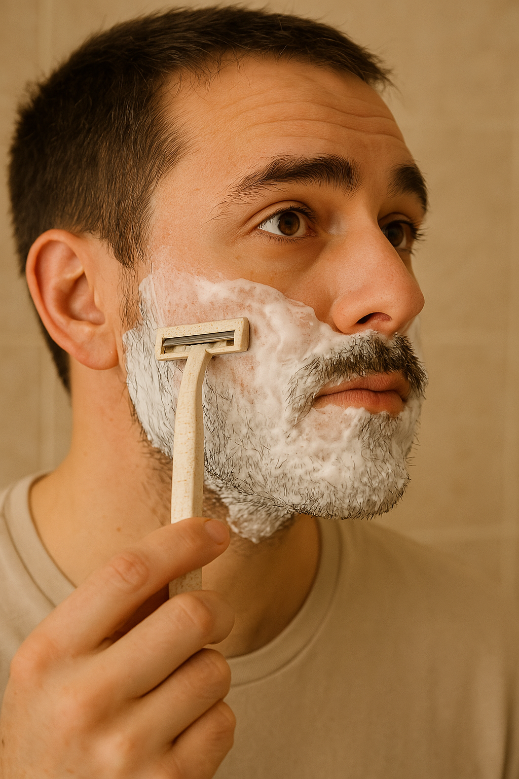 Biodegradable Eco Friendly Disposable Razors - 2 Blade Razors, Wheat Straw Blades , 5 Pack