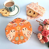 Beeswax Food Wraps Comfort Set of 3 | Owls Design