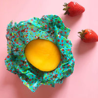 Beeswax Food Wraps Classic Set of 3 | Bees & Cherries Design