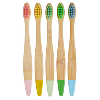 Kids Bamboo Eco Friendly Toothbrush For Children - 5 Pack - Buy One Get One Half Price!