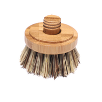 Eco-Friendly Modular Bamboo Dish Brush with Replaceable Heads – Sisal & Coconut Bristles