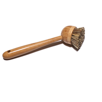 Eco-Friendly Modular Bamboo Dish Brush with Replaceable Heads – Sisal & Coconut Bristles