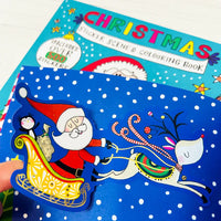 Christmas Sticker Scene Book – Festive Colouring & Foiled Stickers