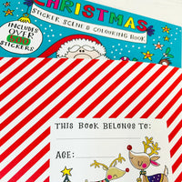 Christmas Sticker Scene Book – Festive Colouring & Foiled Stickers