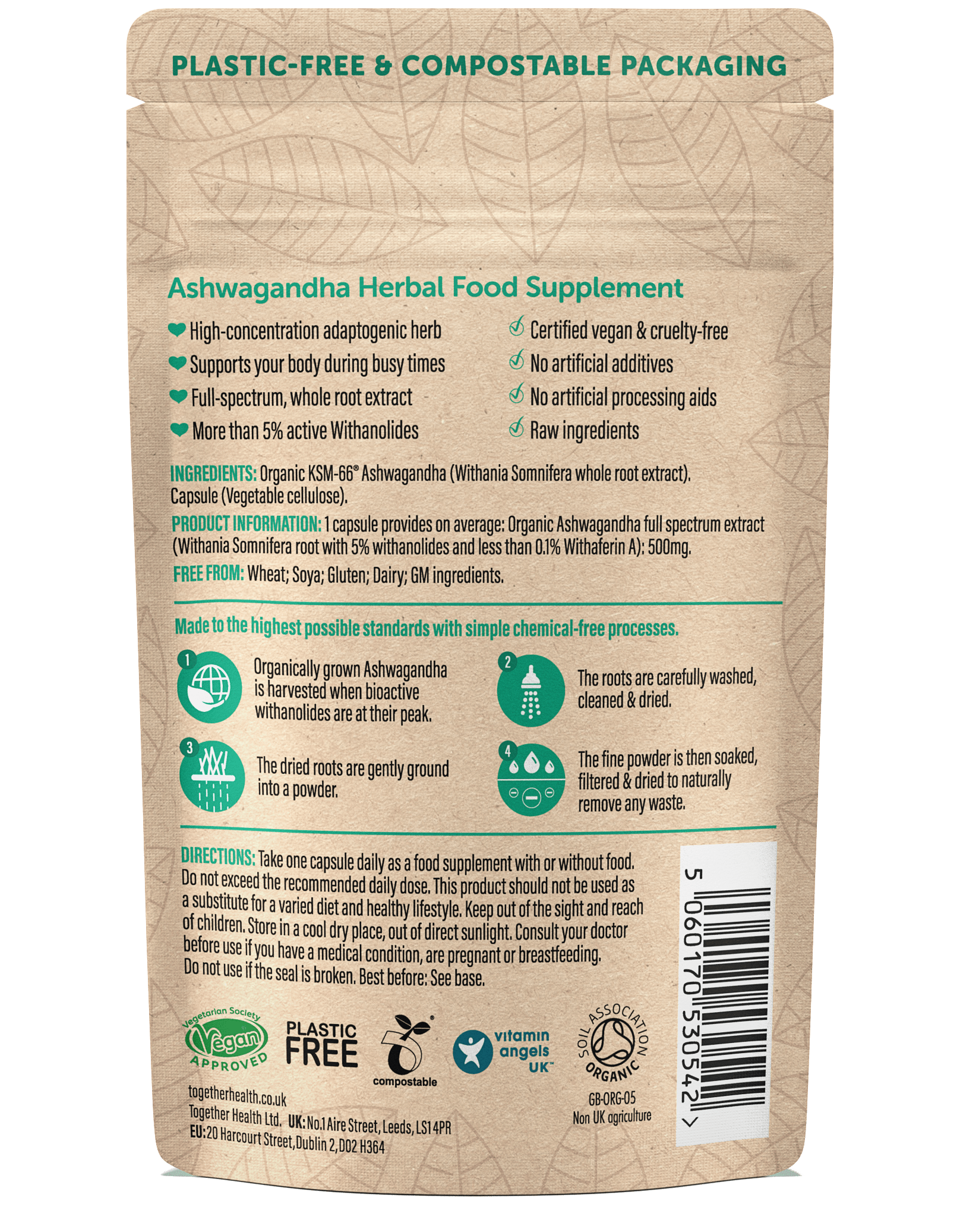 Ashwagandha Supplement – Organic – 30 Capsules - REGN