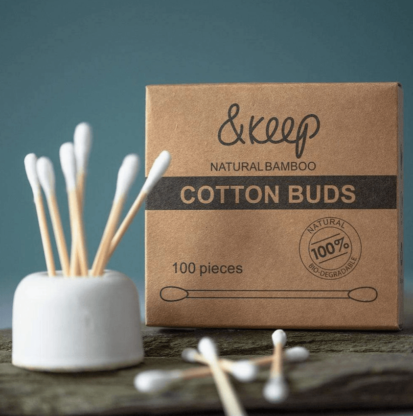 Bamboo Plastic Free Cotton Buds, Eco Alternative No Plastic - 100 Pack - REGN