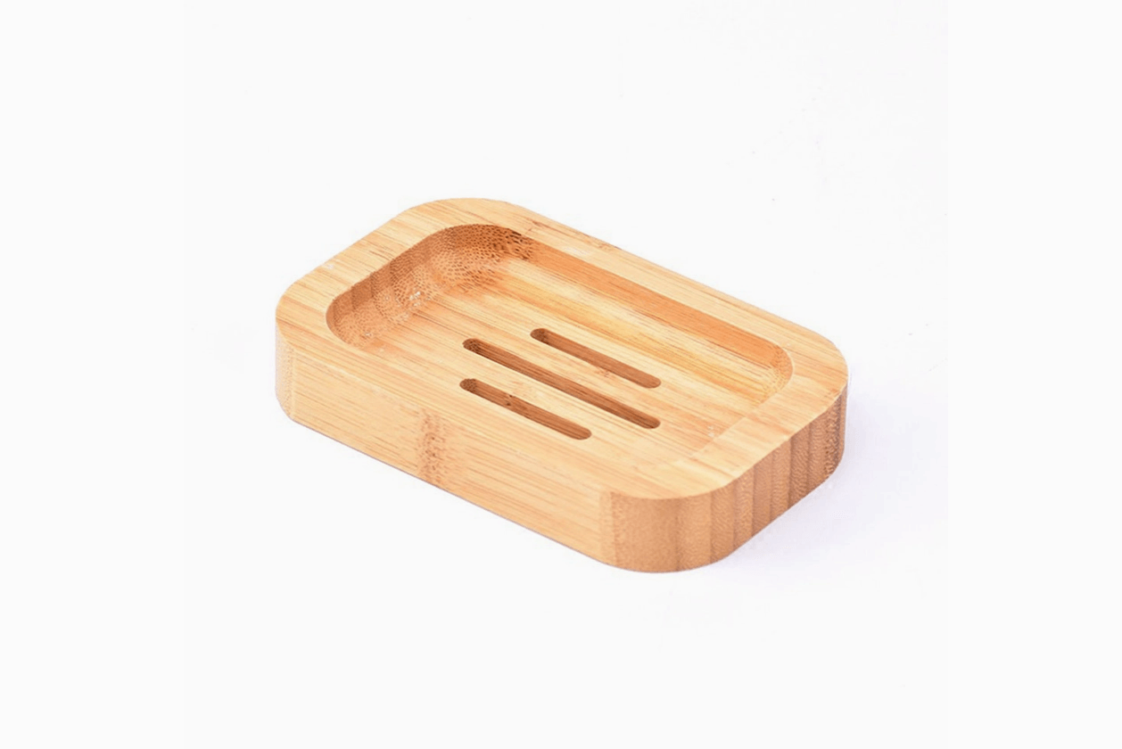 Bamboo Wooden Soap Tray, Rectangular Shape Tray For Soap Bars - REGN