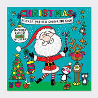 Christmas Sticker Scene Book – Festive Colouring & Foiled Stickers