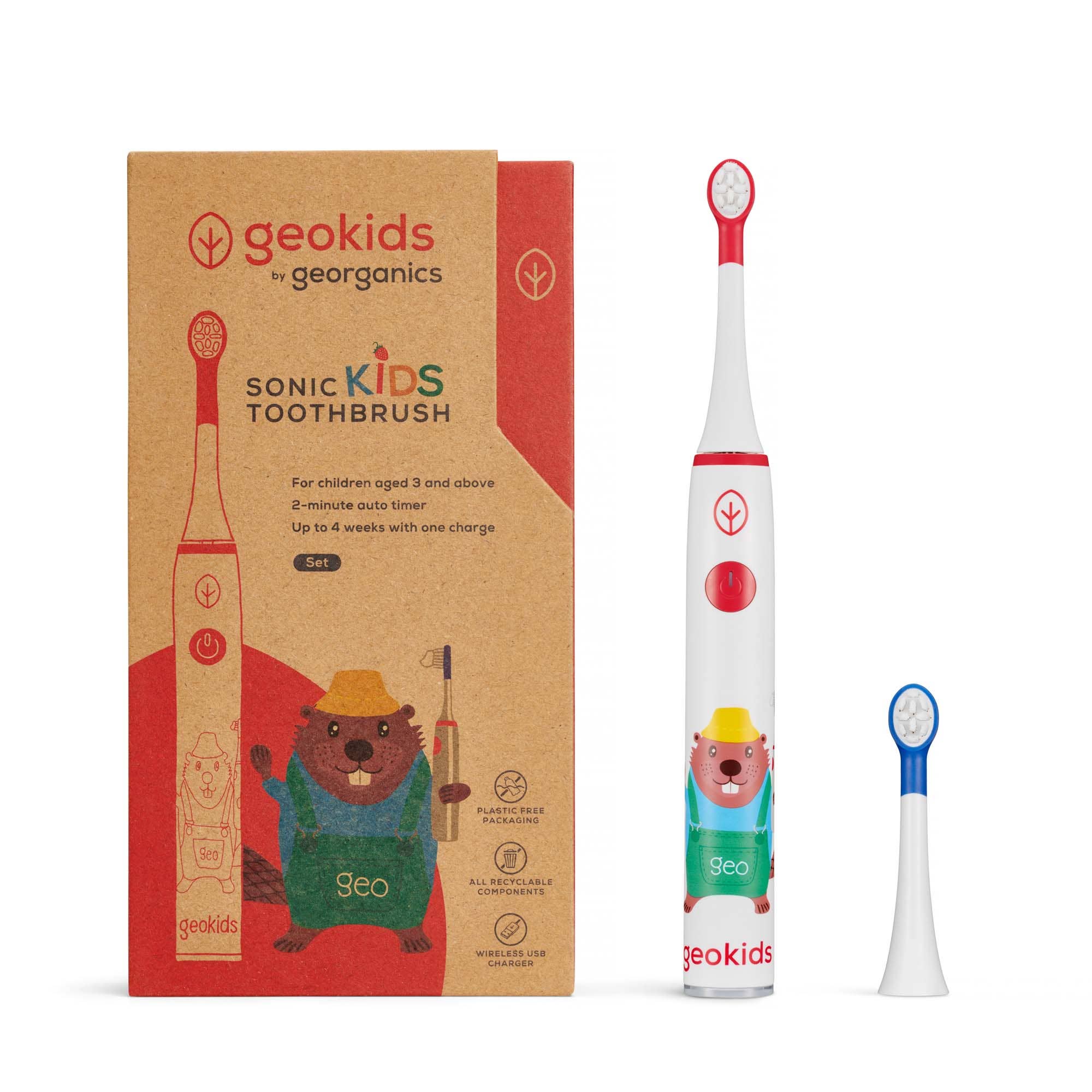 Children’s Sonic Toothbrush Set with Timer & Interchangeable Heads - REGN