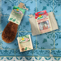 LoofCo Washing-Up Brush with Handle – Natural Coconut Fibre Dish Brush