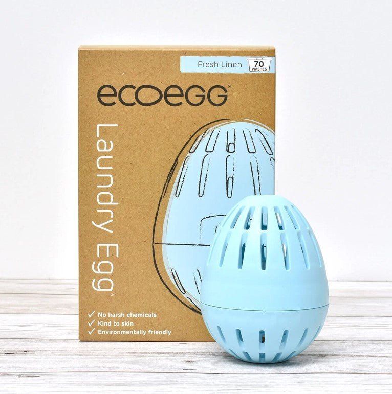 ECOEGG Laundry Egg Washing Detergent Fresh Linen - Plastic Free Eco Washing Egg, 70 Washes - REGN