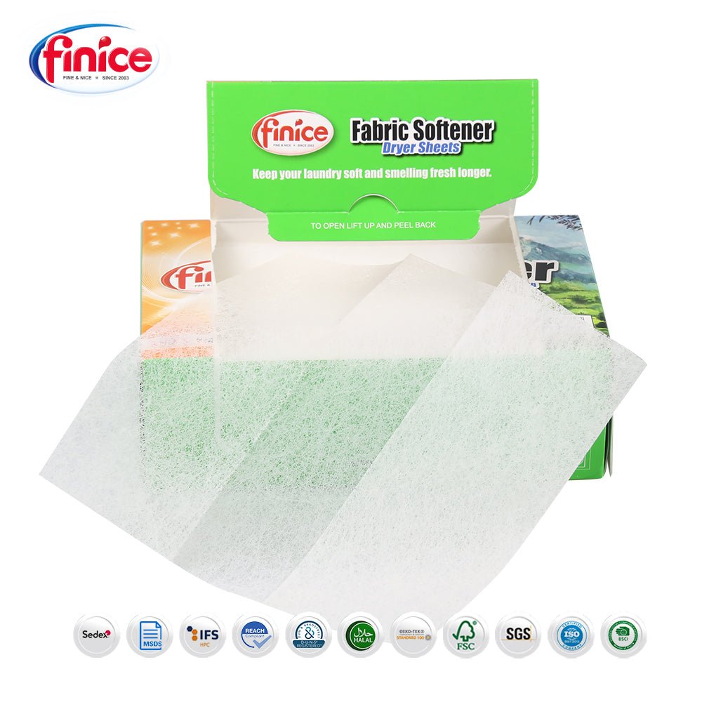 Finice Fabric Softener Dryer Sheets – Plant - Based, Anti - Static & Sensitive Skin Safe, 105 Sheets - REGN