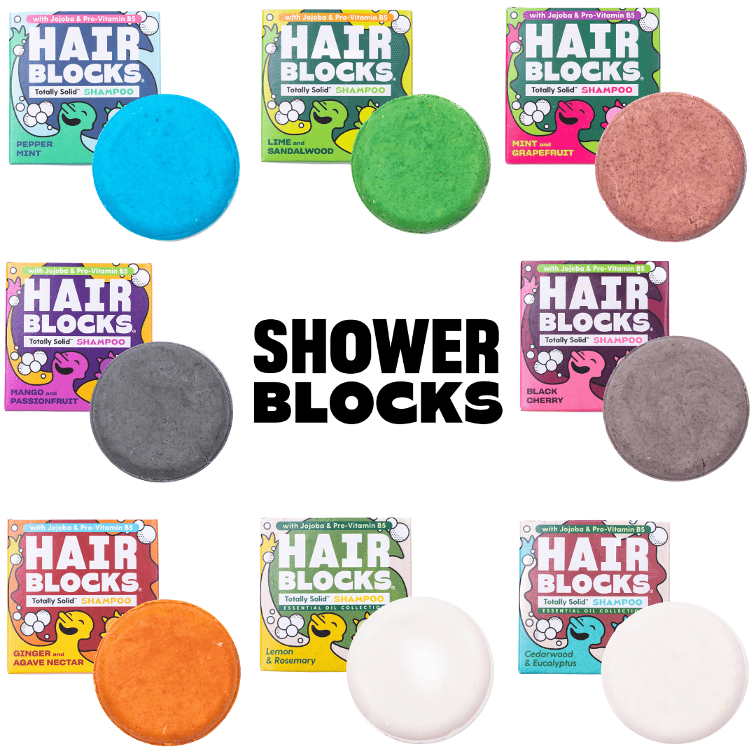 Hair Blocks Solid Shampoo 8 Pack Bundle - Plastic Free Vegan Shampoo Bars - REGN