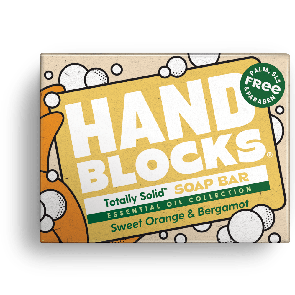 Hand Blocks Soap Sweet Orange & Bergamot - Plastic Free Vegan Hand Soap Bars - REGN