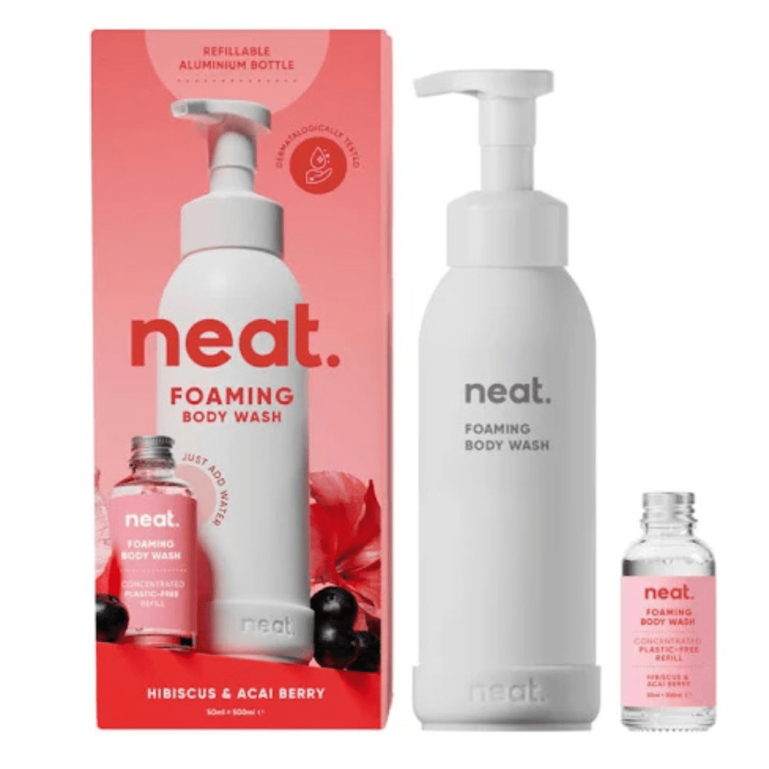 Neat Foaming Body Wash – Hibiscus & Acai Berry - Bottle & Refill - REGN
