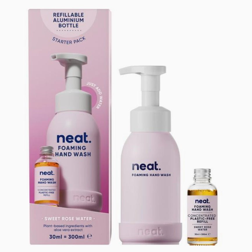Neat Foaming Hand Wash Sweet Rose Water Scented Soap - Bottle & Refill - REGN