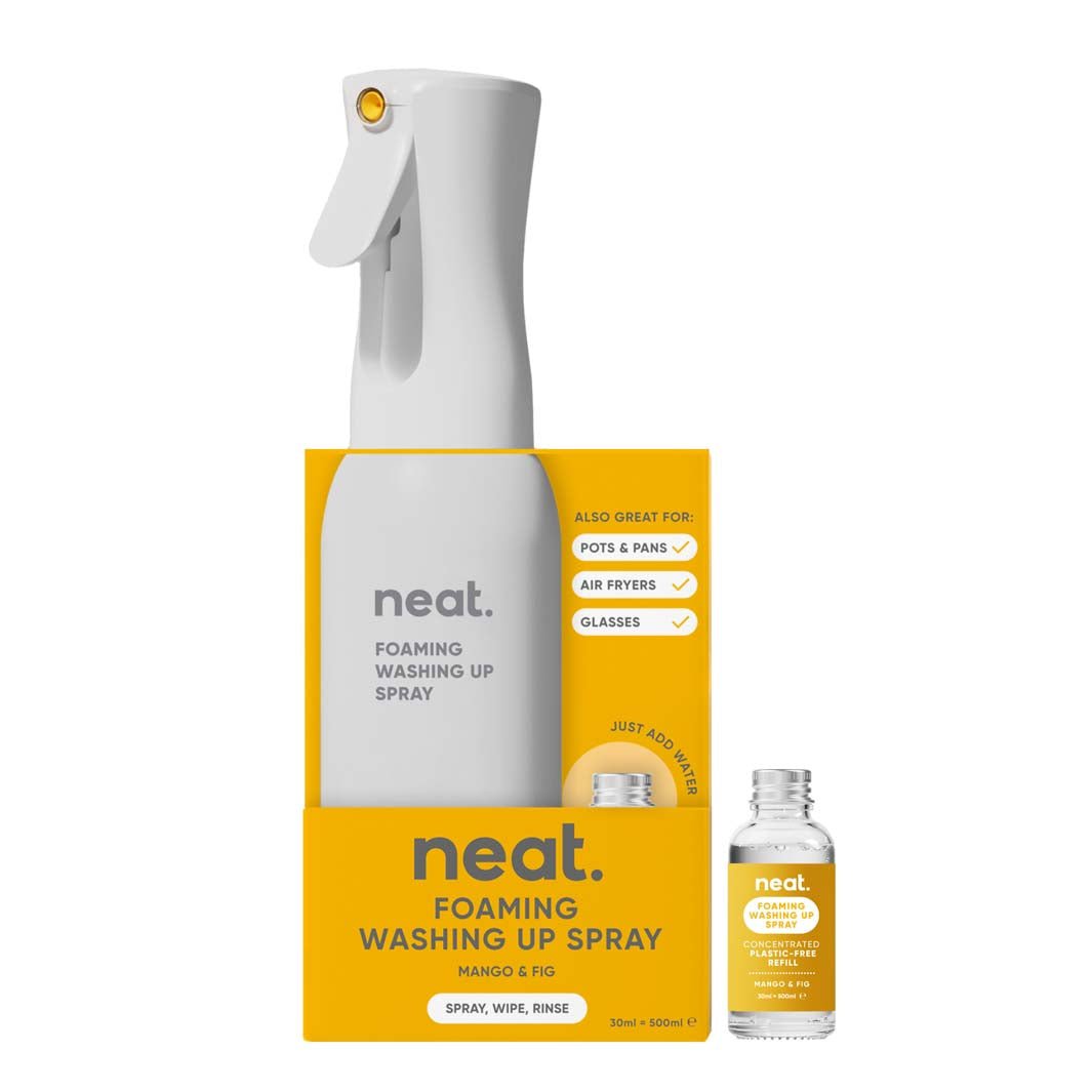 Neat Foaming Washing Up Spray Starter Pack & Refill – Mango & Fig - REGN