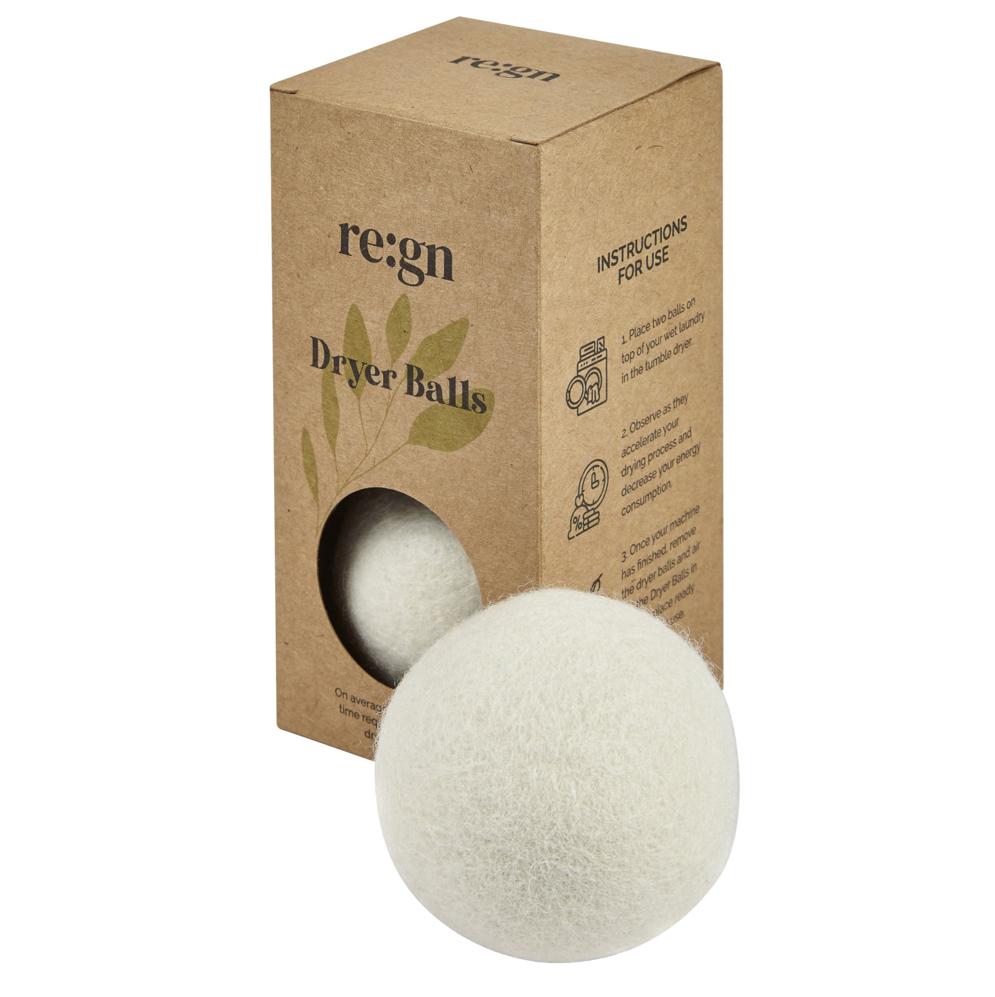 Organic Wool Dryer Balls - Pack of 2 - REGN