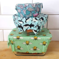 Beeswax Food Wraps Classic Set of 3 | Wings Design