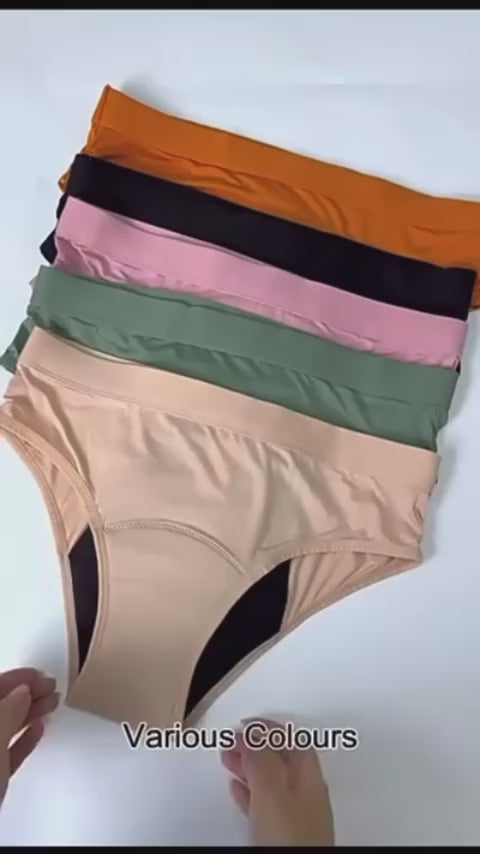 Load video: Soft Reusable Menstrual Period Pants - Biodegradable Bamboo Cotton Period Pant - S to 2XL