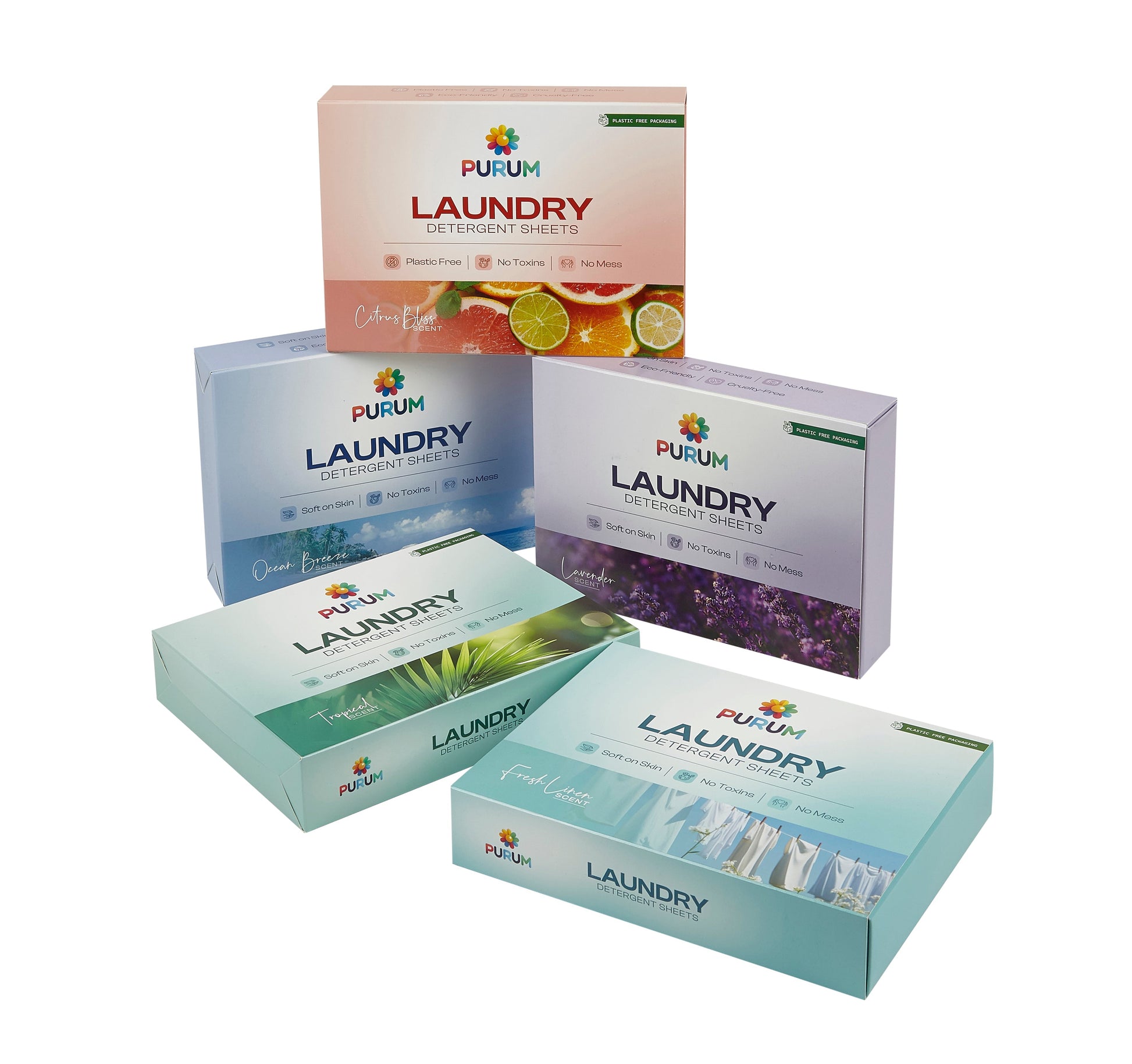 Purum Eco Laundry Mega Bundle – 320 Laundry Sheets + 1.375kg Scent Boosters - REGN