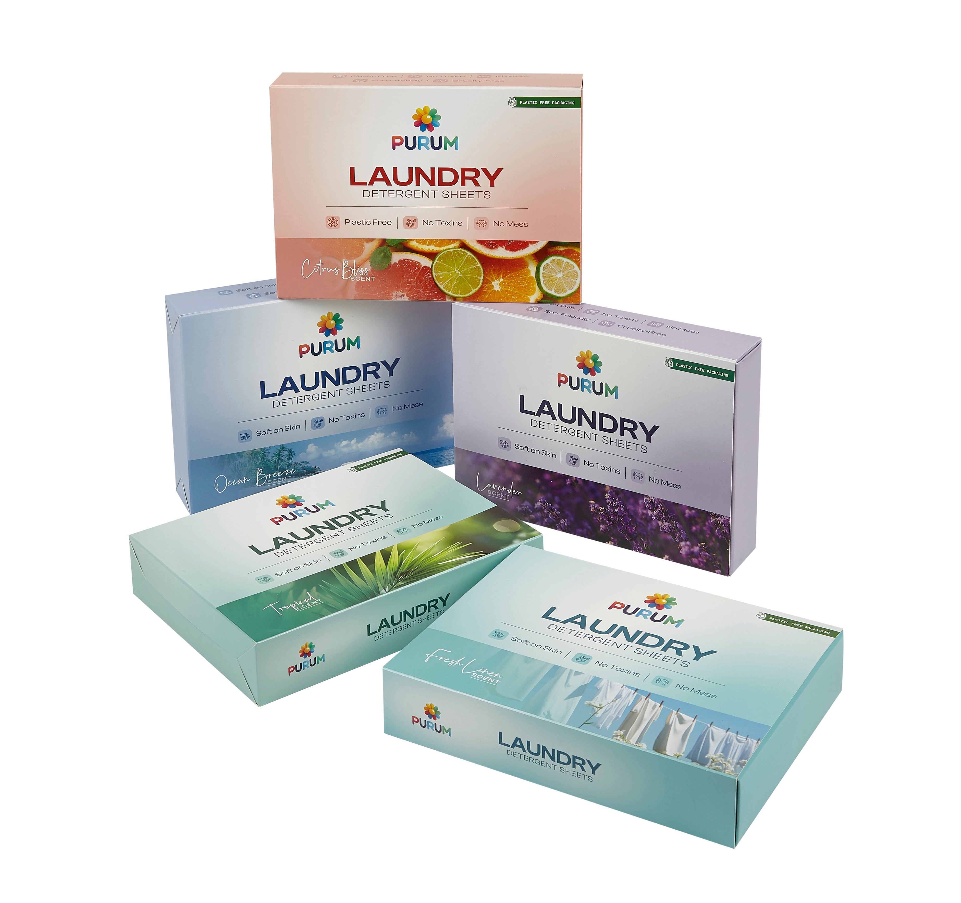 Purum Eco Laundry Mega Bundle – 320 Laundry Sheets + 1.375kg Scent Boosters - REGN