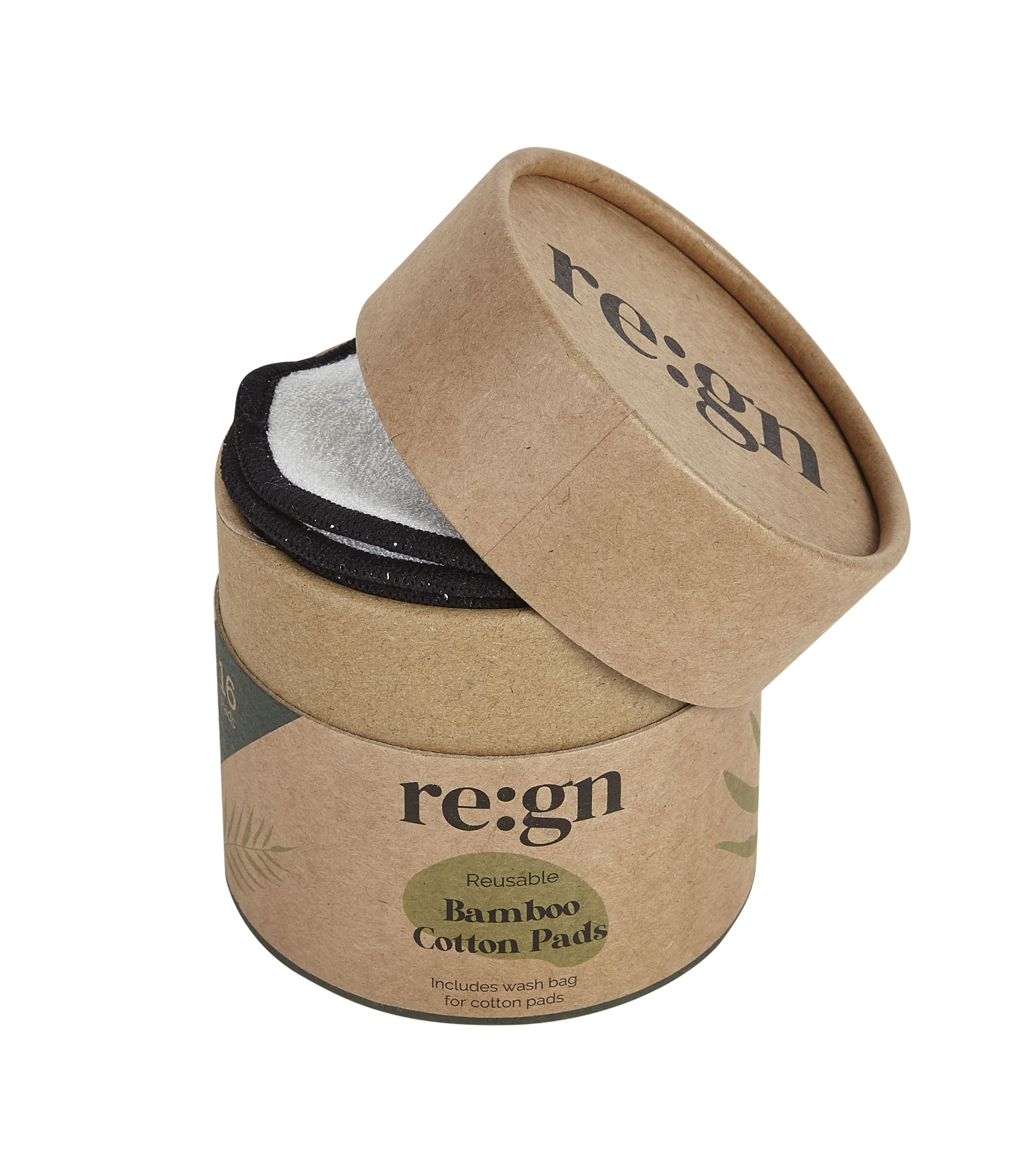 Re:gn Organic Reusable Cotton Makeup Remover Pads With Bag - Eco Cotton Washable Pads, Pack of 16 - REGN