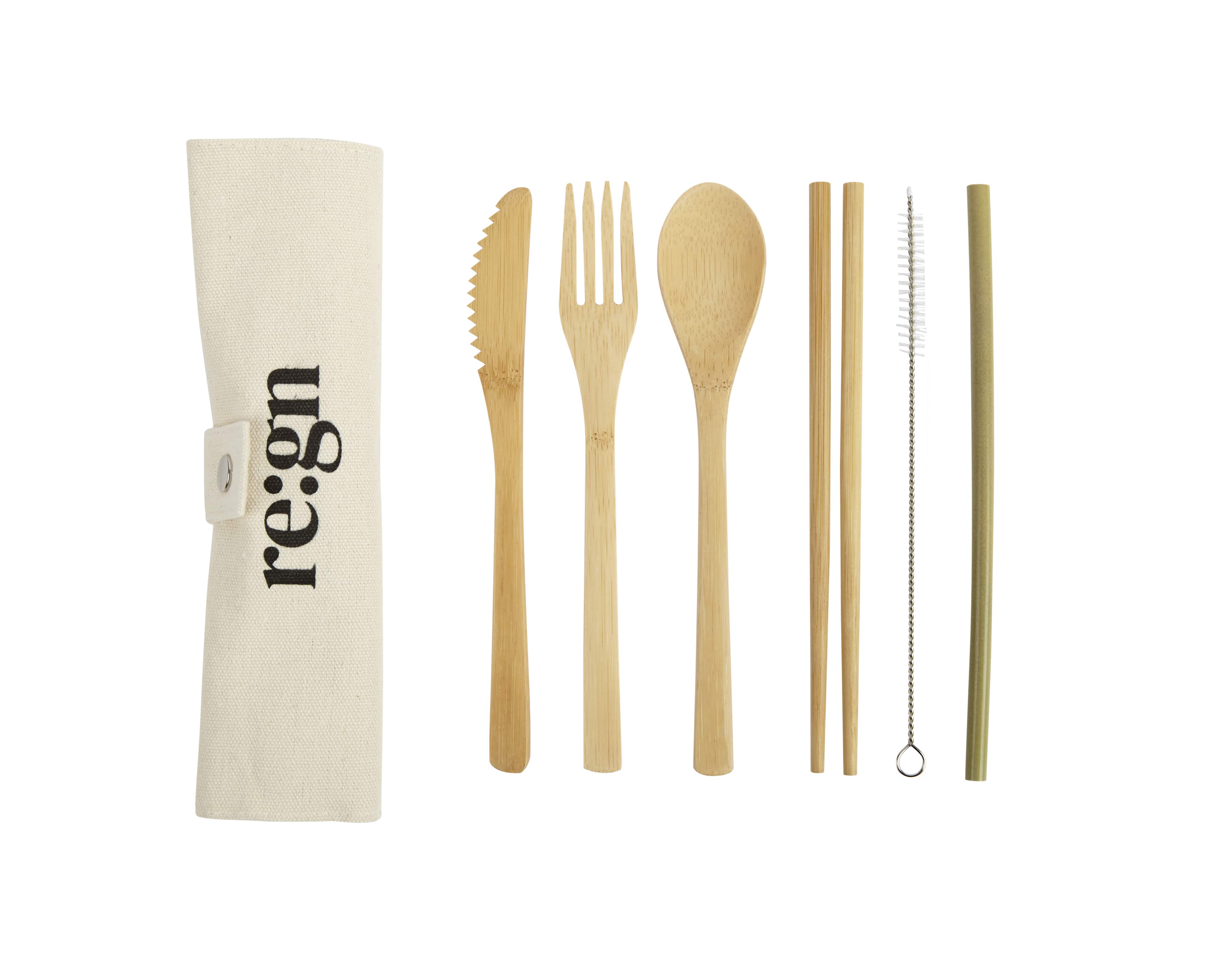 Re:gn Reusable Bamboo Travel Cutlery Set - REGN