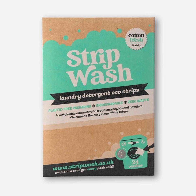 StripWash Laundry Detergent Sheets Cotton Fresh - Plastic Free Eco No Mess Laundry Sheets, 24 Pack - REGN