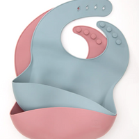 Baby silicone bibs BPA free in a pack of 2