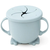 Baby weaning snack cup in blue