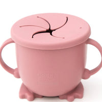 Baby weaning snack cup in mulberry