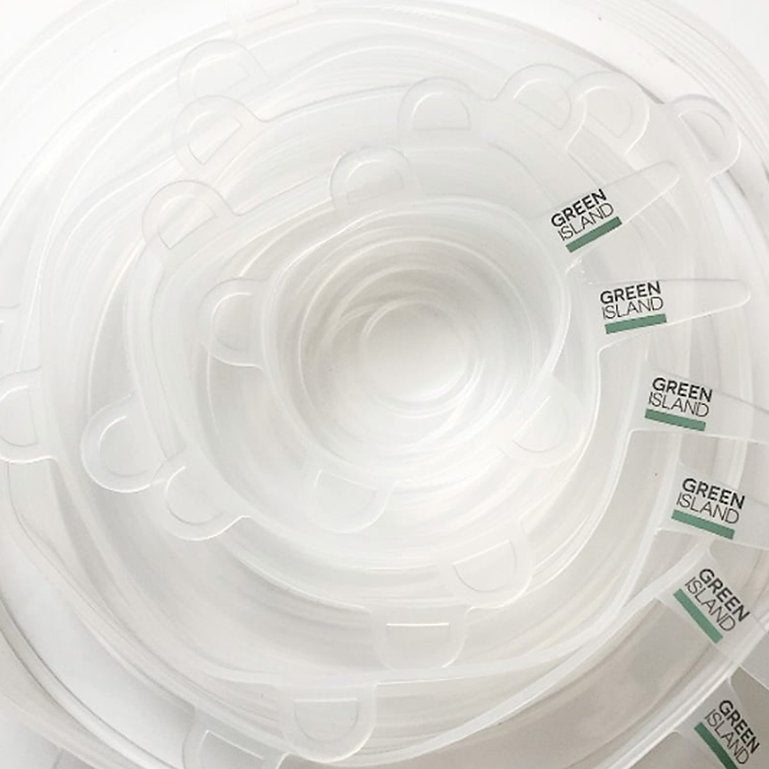 Adjustable Anti Spill Air Tight Stretch Lids - Silicone Lids Pack of 6 - REGN