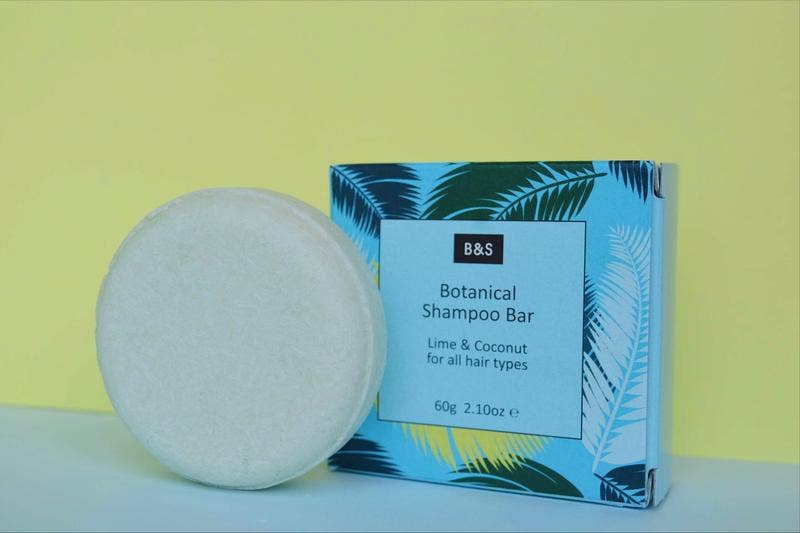 Botanical Lime & Coconut Enriching Shampoo & Body Bar - Plastic Free Vegan Eco Shower Bars, 60g - REGN