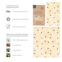 Beeswax food wraps certified food safe