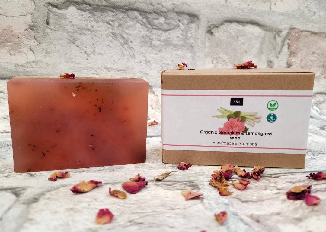 Geranium & Lemongrass Organic Natural Hand & Body Soap - 100g - REGN