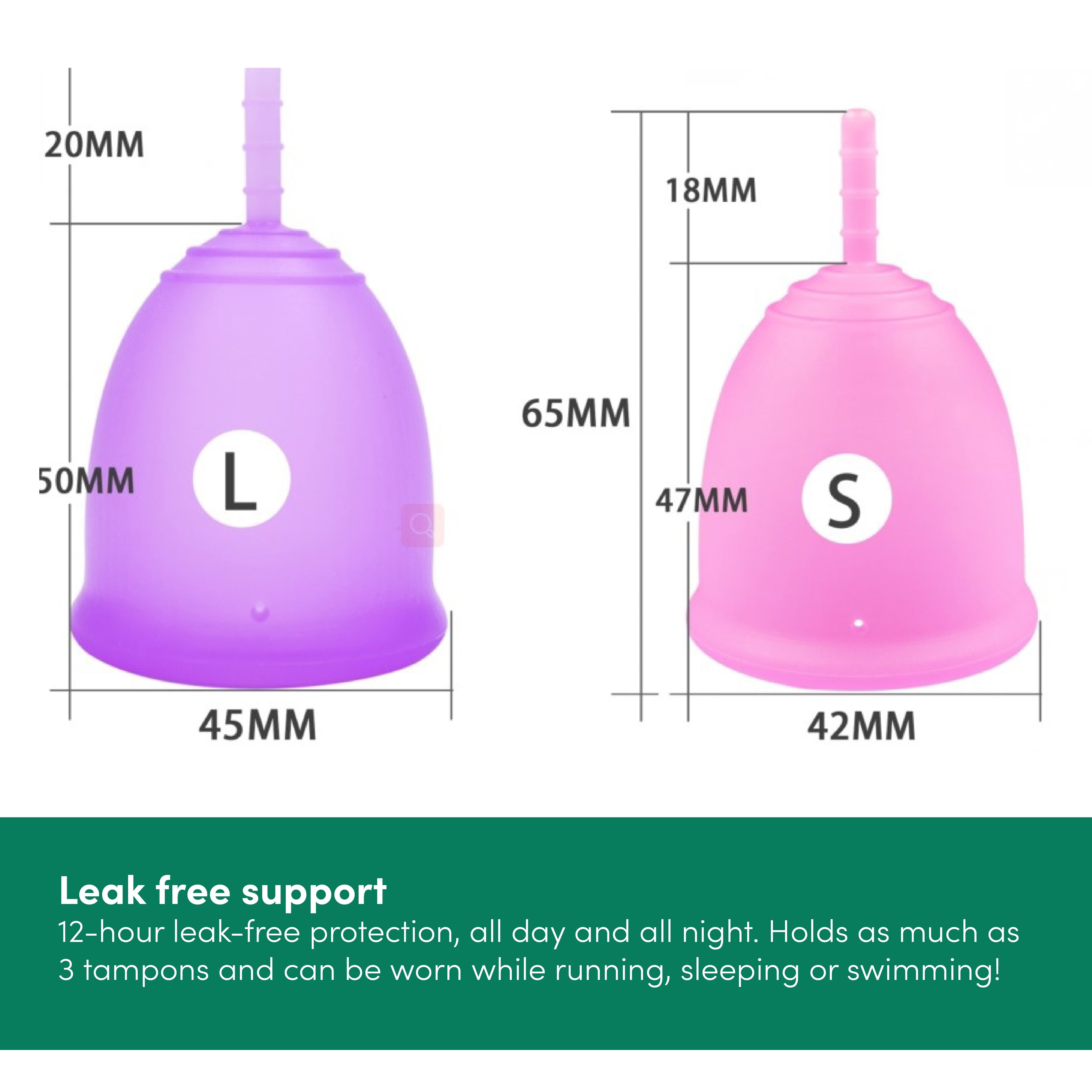 REGN Eco Menstrual Cup - Latex Free Period Cup For Day & Night - REGN
