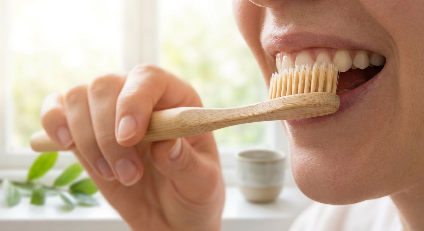 Bamboo toothbrush for gum recession